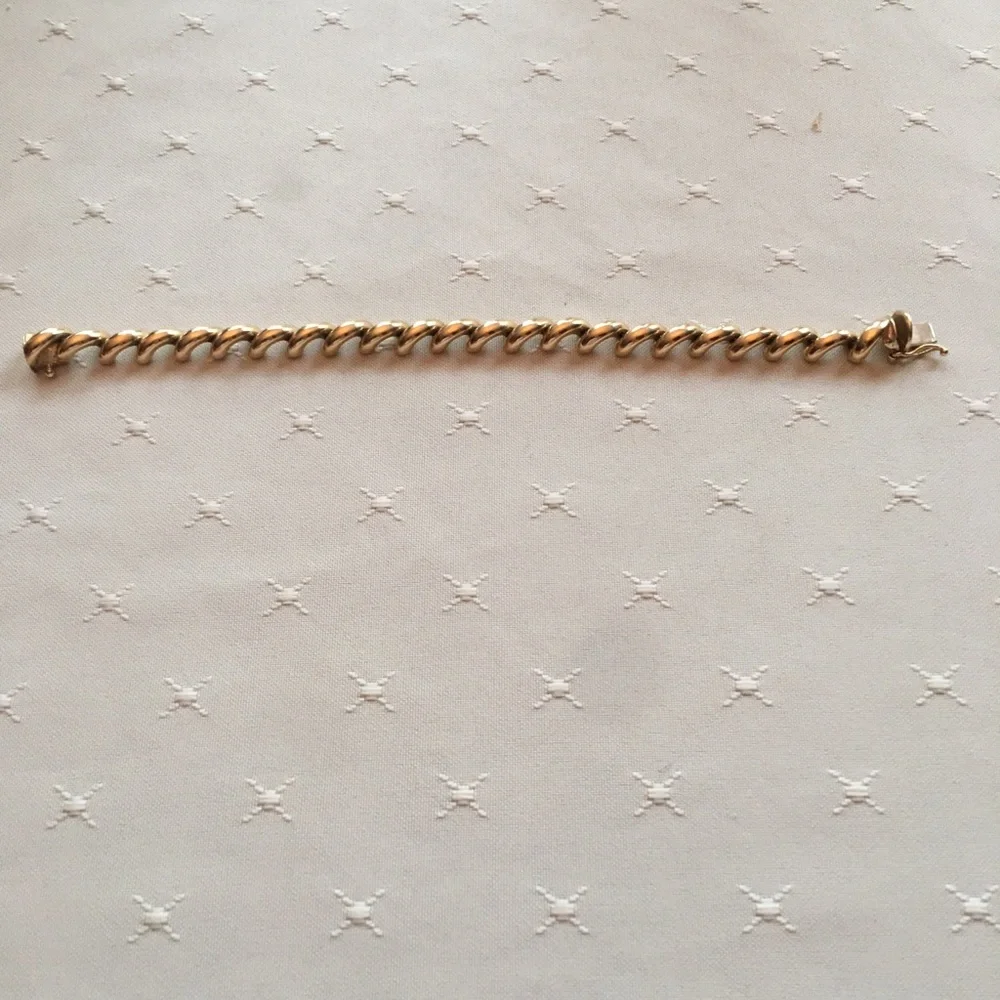 Vintage 14k Gold Twisted Link Bracelet